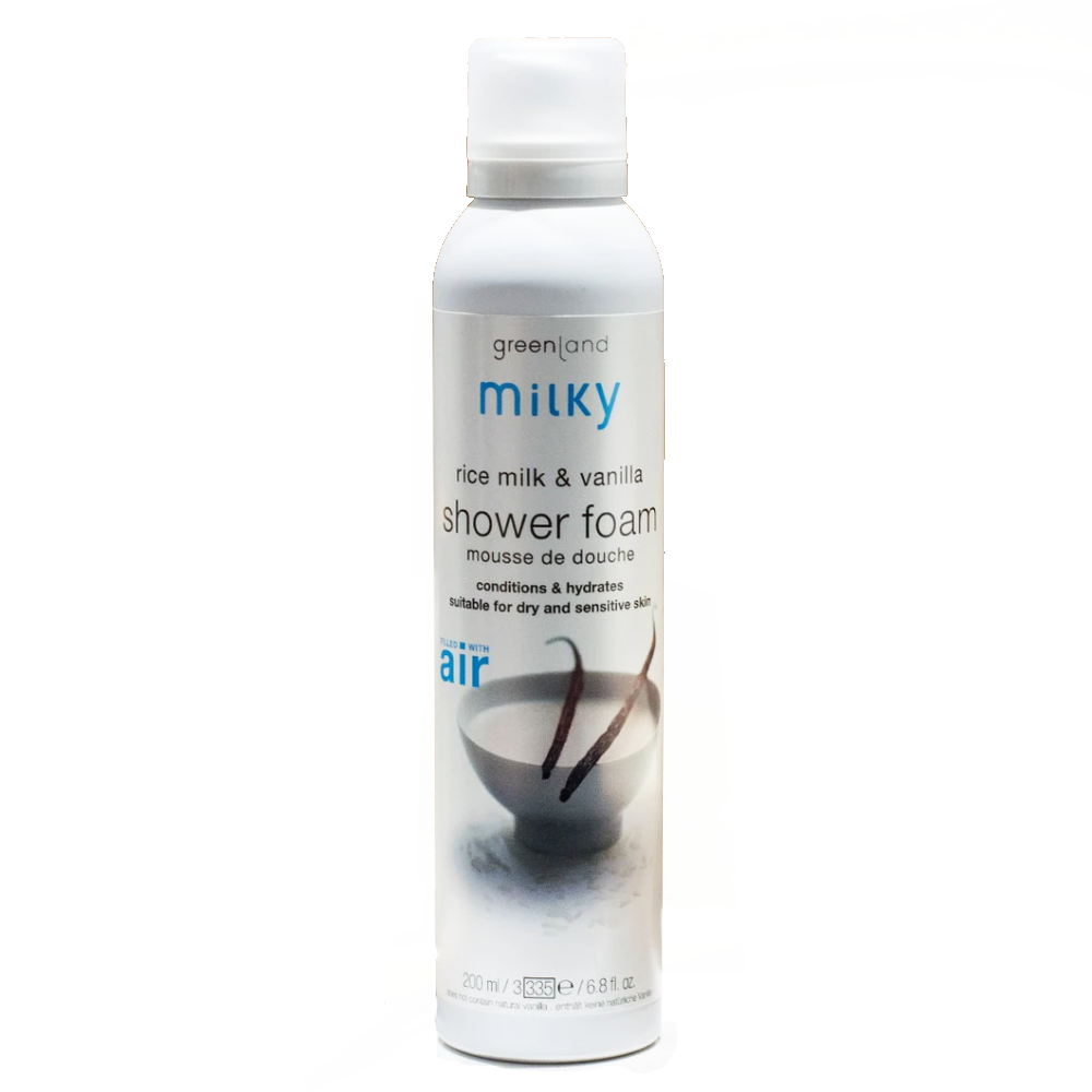 GREENLAND SHOWER MOUSSE RICE MILK 200ML