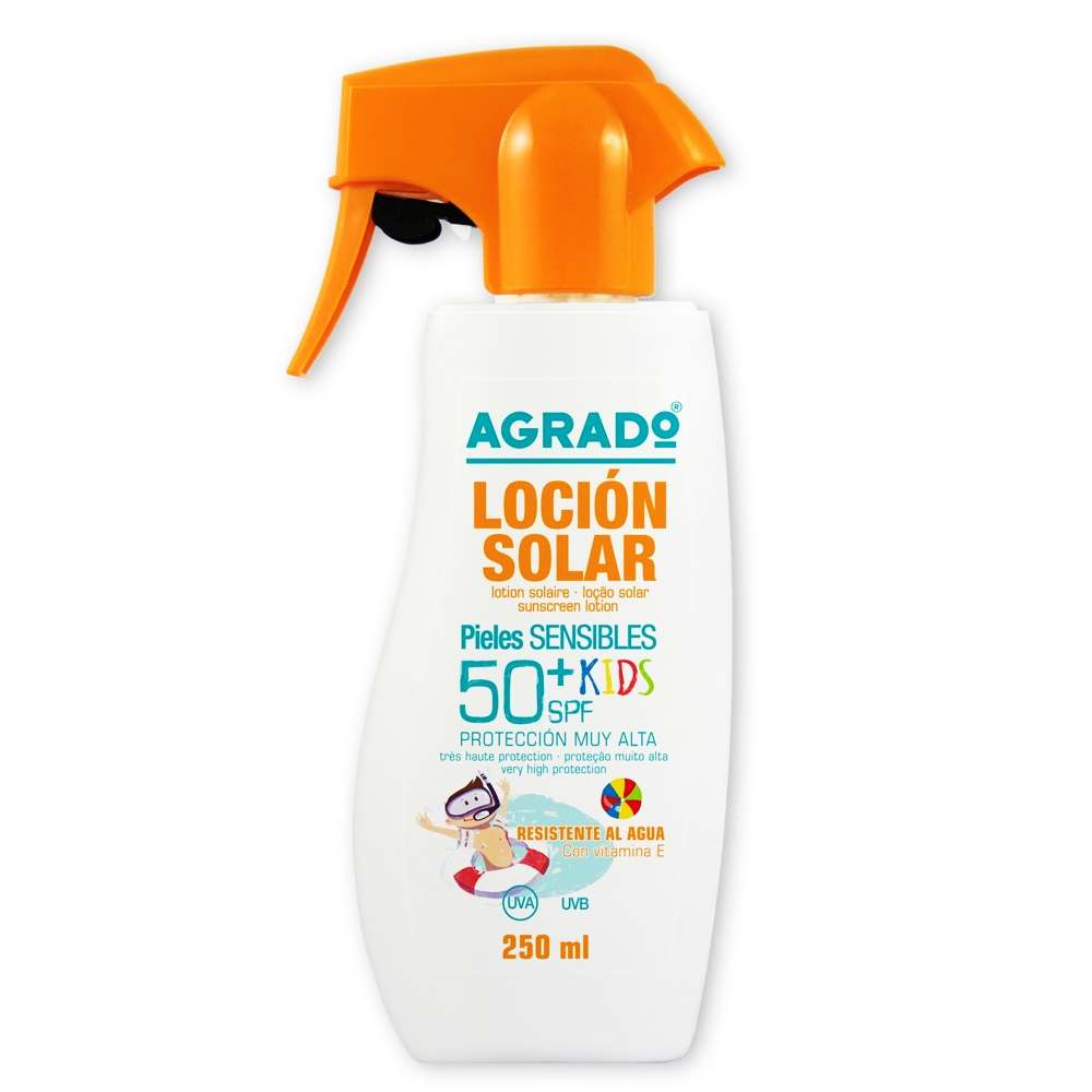 AGRADO LOCION SOLAR SPF50+ KIDS PISTOLA