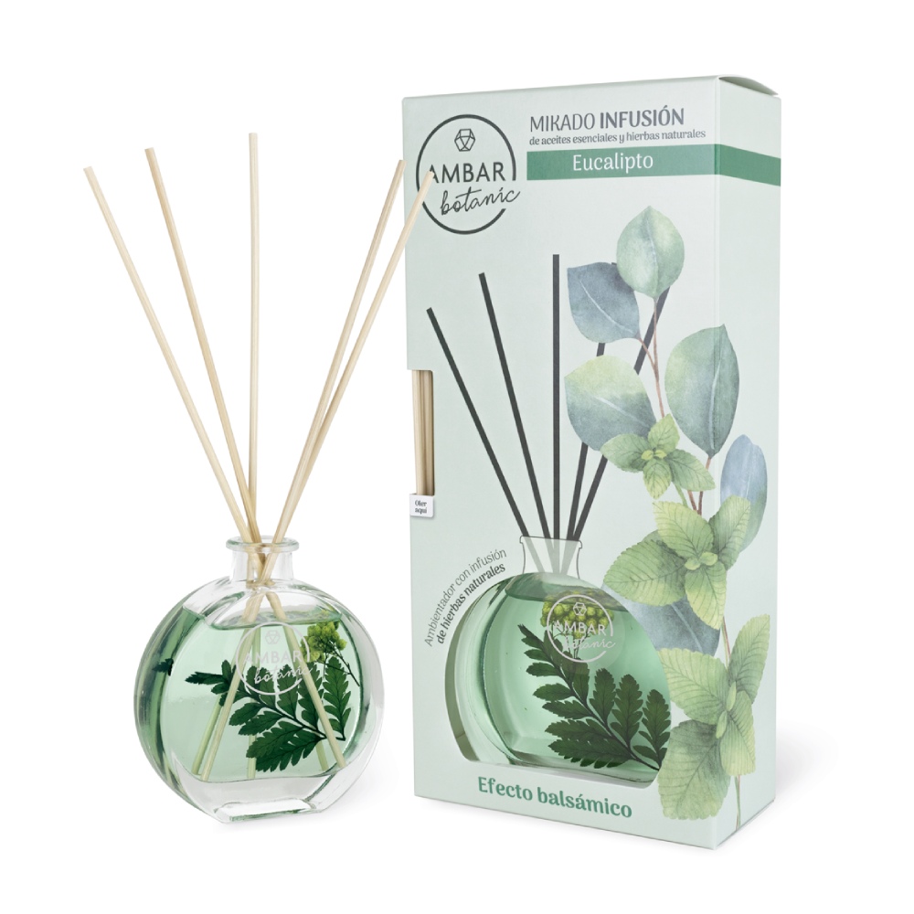 AMBAR AMBIENTADOR MIKADO MENTA EUCALIPTO