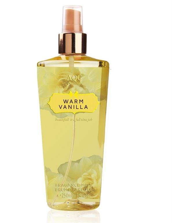 AQC BODY MIST WARM VANILLA 250ML