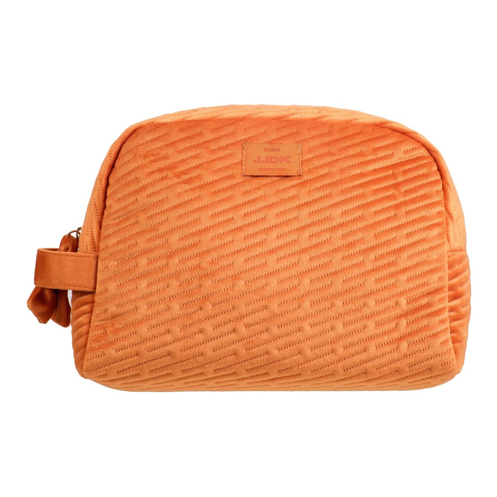 JJDK ROUX LARGE COSMETIC BAG RUST VELVE 