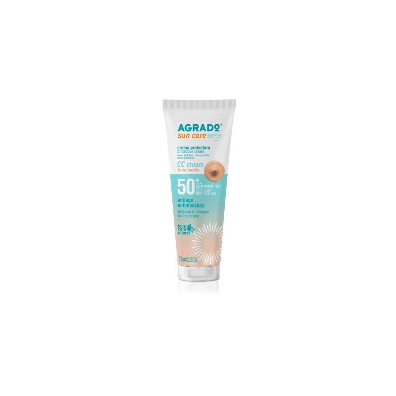 AGRADO CR.SOLAR FACIAL MANCHAS CC SPF50+