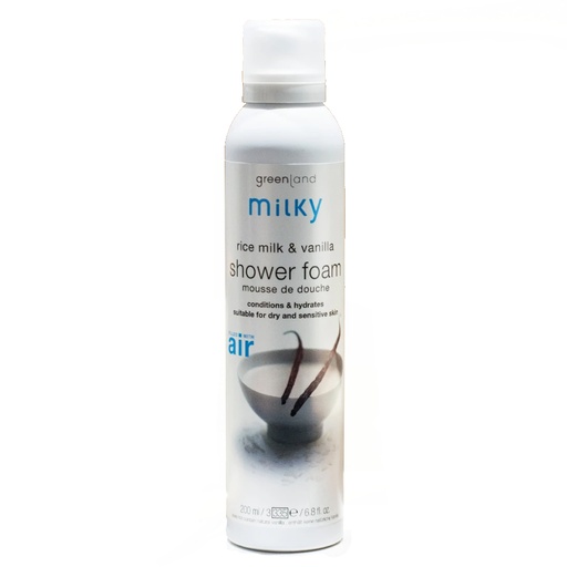 GREENLAND SHOWER MOUSSE RICE MILK 200ML
