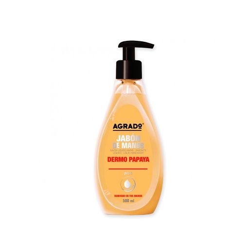 AGRADO JABON DE MANOS DERMO PAPAYA 500