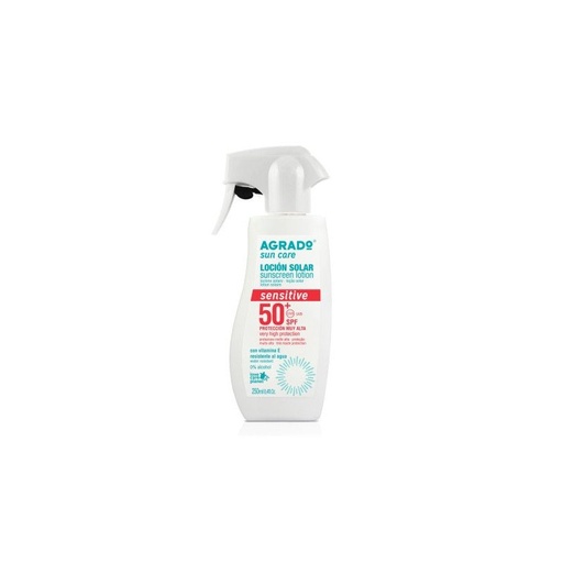 AGRADO LOCION SOLAR SPF50 SENS PIST 250